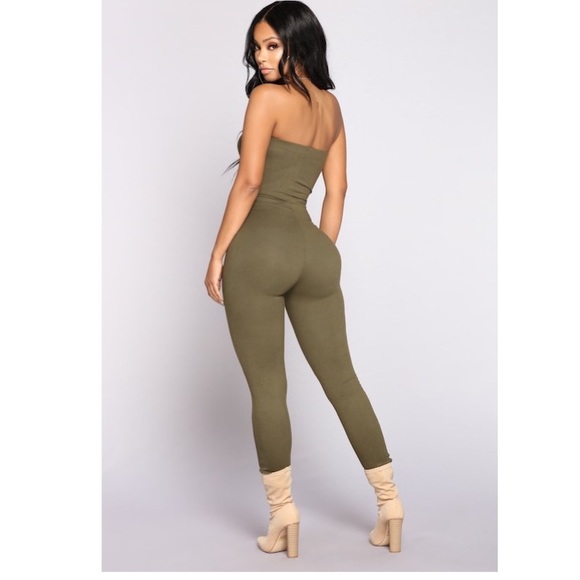 New! Fashionnova Buenos Aires Jumpsuit- Olive💚 - Picture 4 of 4